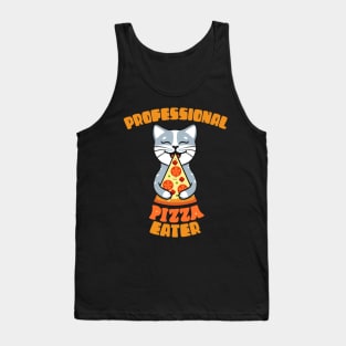 Professional Pizza Eater Cat Gift for Cat Pizza Lovers Tank Top